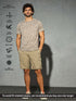 Men Self Design Slim Fit Crew Neck T-shirt with DOUBLE COOL