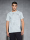 Men Self Design Slim Fit Crew Neck T-shirt with DOUBLE COOL