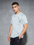 Men Self Design Slim Fit Crew Neck T-shirt with DOUBLE COOL