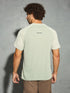 Men Self Design Slim Fit Crew Neck T-shirt with DOUBLE COOL