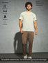 Men Self Design Slim Fit Crew Neck T-shirt with DOUBLE COOL
