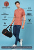 Men Slim Fit Crew Neck T-shirt with DOUBLE COOL