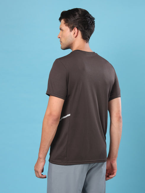 Men Slim Fit Crew Neck T-shirt with DOUBLE COOL