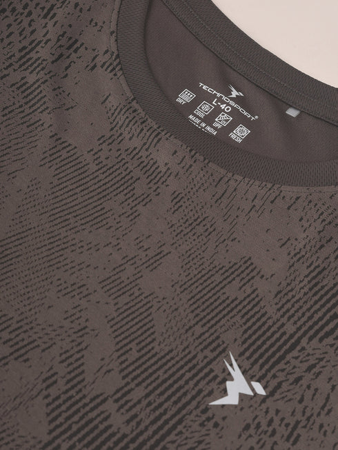 Men Slim Fit Crew Neck T-shirt with DOUBLE COOL