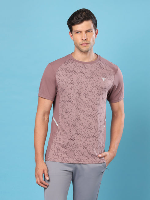 Men Slim Fit Crew Neck T-shirt with DOUBLE COOL