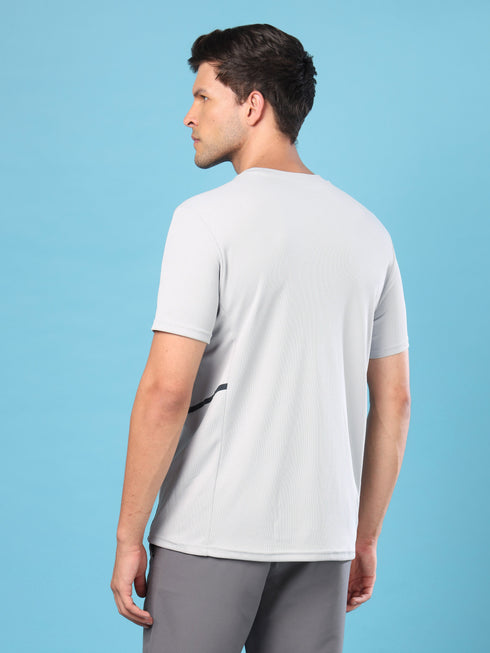 Men Slim Fit Crew Neck T-shirt with DOUBLE COOL
