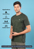 Men Slim Fit Crew Neck T-shirt with DOUBLE COOL