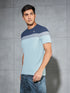 Men Colorblock Slim Fit Crew Neck T-shirt with MATPIQ