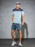 Men Colorblock Slim Fit Crew Neck T-shirt with MATPIQ