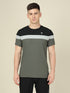 Men Colorblock Slim Fit Crew Neck T-shirt with MATPIQ