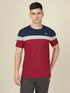 Men Colorblock Slim Fit Crew Neck T-shirt with MATPIQ
