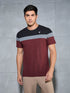 Men Colorblock Slim Fit Crew Neck T-shirt with MATPIQ
