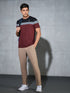 Men Colorblock Slim Fit Crew Neck T-shirt with MATPIQ