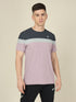 Men Colorblock Slim Fit Crew Neck T-shirt with MATPIQ