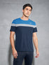Men Colorblock Slim Fit Crew Neck T-shirt with MATPIQ