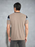 Men Colorblock Slim Fit Crew Neck T-shirt with MATPIQ