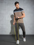 Men Colorblock Slim Fit Crew Neck T-shirt with MATPIQ