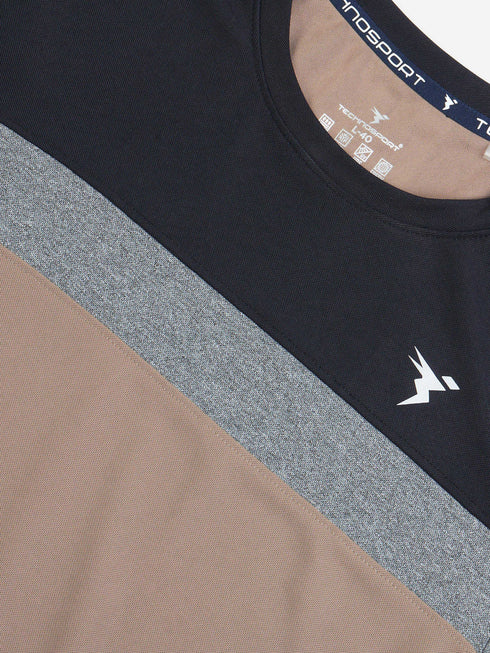 Men Colorblock Slim Fit Crew Neck T-shirt with MATPIQ