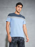 Men Colorblock Slim Fit Crew Neck T-shirt with MATPIQ