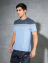 Men Colorblock Slim Fit Crew Neck T-shirt with MATPIQ
