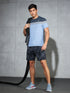 Men Colorblock Slim Fit Crew Neck T-shirt with MATPIQ
