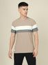 Men Colorblock Slim Fit Crew Neck T-shirt with MATPIQ