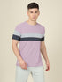 Men Colorblock Slim Fit Crew Neck T-shirt with MATPIQ