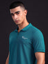 Men Solid Slim Fit Polo T-shirt with MATPIQ