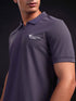 Men Solid Slim Fit Polo T-shirt with MATPIQ