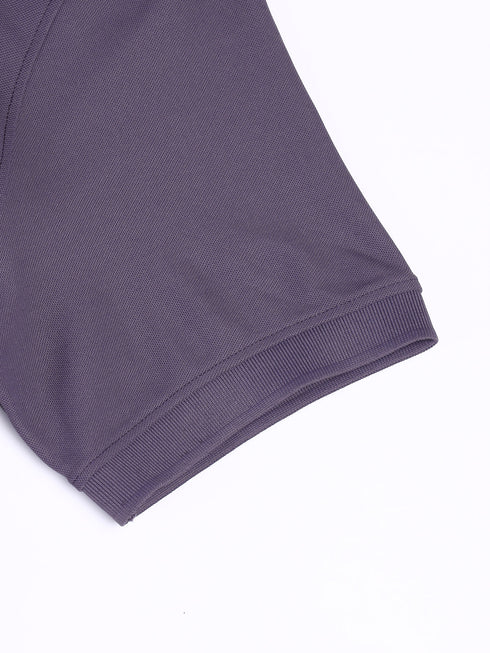 Men Solid Slim Fit Polo T-shirt with MATPIQ