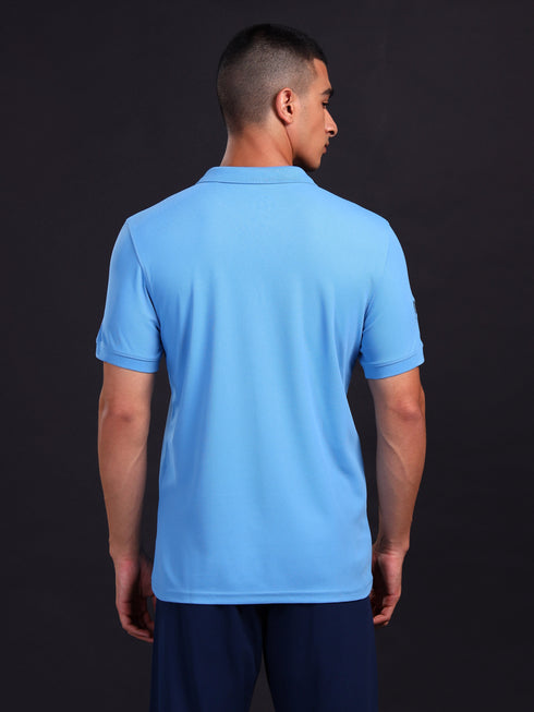 Men Solid Slim Fit Polo T-shirt with MATPIQ