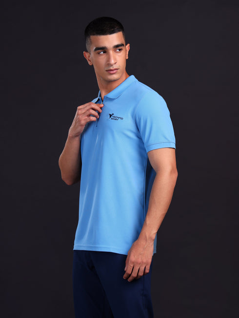 Men Solid Slim Fit Polo T-shirt with MATPIQ