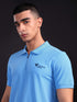 Men Solid Slim Fit Polo T-shirt with MATPIQ