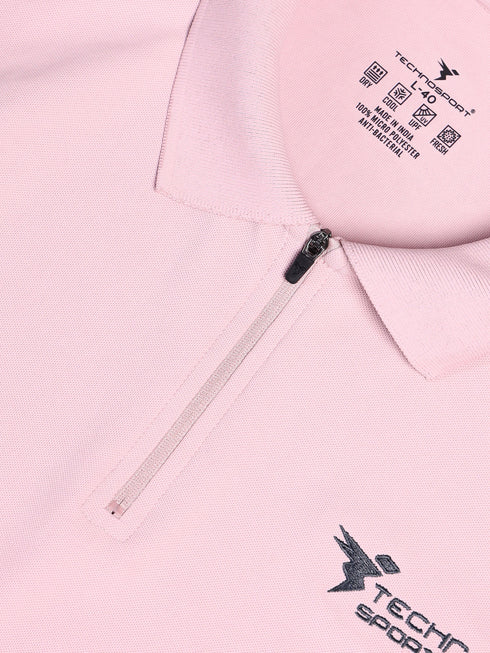 Men Solid Slim Fit Polo T-shirt with MATPIQ