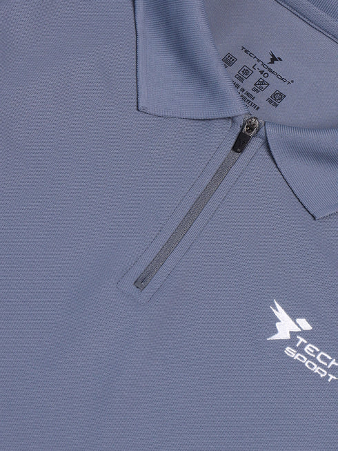 Men Solid Slim Fit Polo T-shirt with MATPIQ