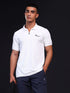 Men Solid Slim Fit Polo T-shirt with MATPIQ