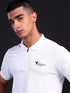 Men Solid Slim Fit Polo T-shirt with MATPIQ