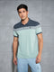 Men Colorblock Slim Fit Polo T-shirt with MATPIQ