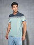 Men Colorblock Slim Fit Polo T-shirt with MATPIQ