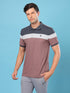 Men Colorblock Slim Fit Polo T-shirt with MATPIQ