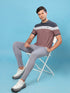Men Colorblock Slim Fit Polo T-shirt with MATPIQ