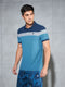 Men Colorblock Slim Fit Polo T-shirt with MATPIQ