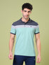 Men Colorblock Slim Fit Polo T-shirt with MATPIQ