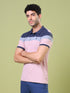 Men Colorblock Slim Fit Polo T-shirt with MATPIQ