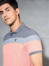 Men Colorblock Slim Fit Polo T-shirt with MATPIQ
