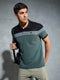 Men Colorblock Slim Fit Polo T-shirt with MATPIQ