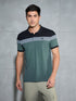 Men Colorblock Slim Fit Polo T-shirt with MATPIQ