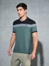 Men Colorblock Slim Fit Polo T-shirt with MATPIQ