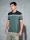 Men Colorblock Slim Fit Polo T-shirt with MATPIQ