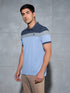 Men Colorblock Slim Fit Polo T-shirt with MATPIQ